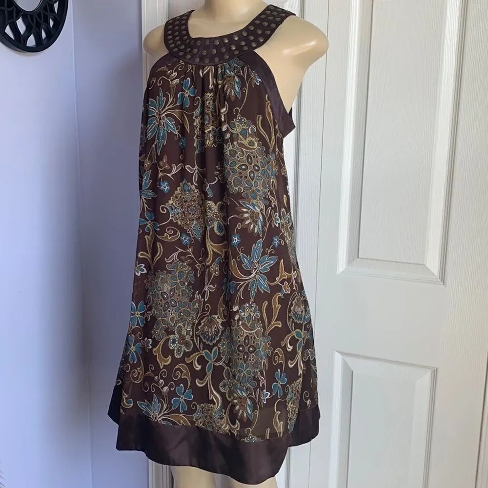Fashion Sleeveless silkyโPaisley Party DressโCute!